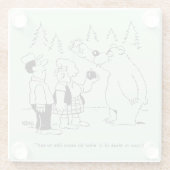 Dessous-de-verre En Verre Dîner d'ours (Dos)