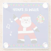 Dessous-de-verre En Verre Disco Père Noël (Dos)
