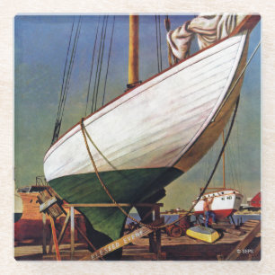 Dessous-de-verre En Verre Dock sec par John Atherton