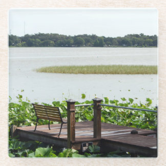 Dessous-de-verre En Verre Dock sur le lac Hollingsworth