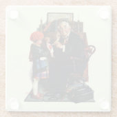 Dessous-de-verre En Verre Docteur et poupée (Dos)