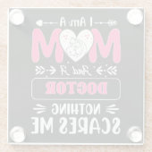 Dessous-de-verre En Verre Docteur Maman, Drôle Docteur Maman (Dos)