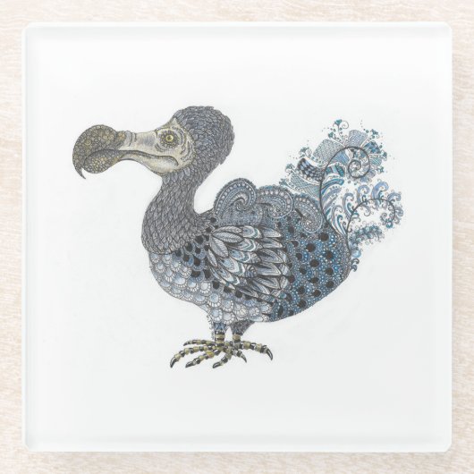Dessous-de-verre En Verre Dodo oiseau éteint (Devant)