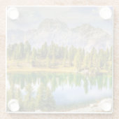 Dessous-de-verre En Verre Dolomite Mountains Superbe Vue (Dos)