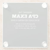 Dessous-de-verre En Verre Don d'examen CPA d'expert-comptable agréé (Dos)