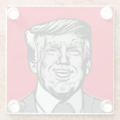 DESSOUS-DE-VERRE EN VERRE DONALD TRUMP (Dos)