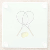 Dessous-de-verre En Verre Doubles de tennis Green (Dos)