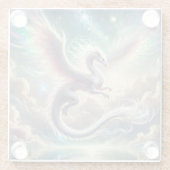 Dessous-de-verre En Verre Dragon blanc (Dos)