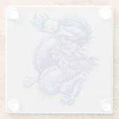Dessous-de-verre En Verre Dragon bleu (Dos)