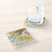 Dessous-de-verre En Verre Dragon rayé (Incliné)