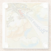 Dessous-de-verre En Verre Dragon rayé (Dos)