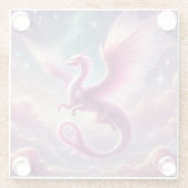 Dessous-de-verre En Verre Dragon rose (Dos)