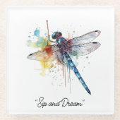 Dessous-de-verre En Verre Dragonfly Dreamscape, custom (Devant)