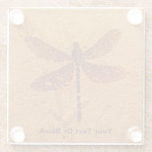 Dessous-de-verre En Verre Dragonfly fossile (Dos)