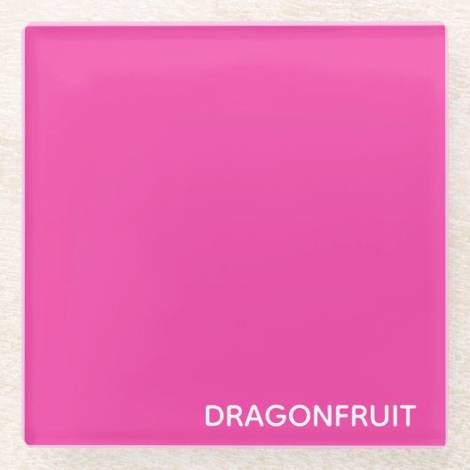 Dessous-de-verre En Verre Dragonfruit pink color (Devant)