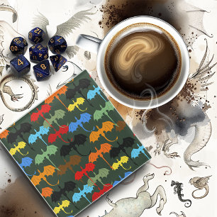 Dessous-de-verre En Verre Dragons Green Flight Imaginaire