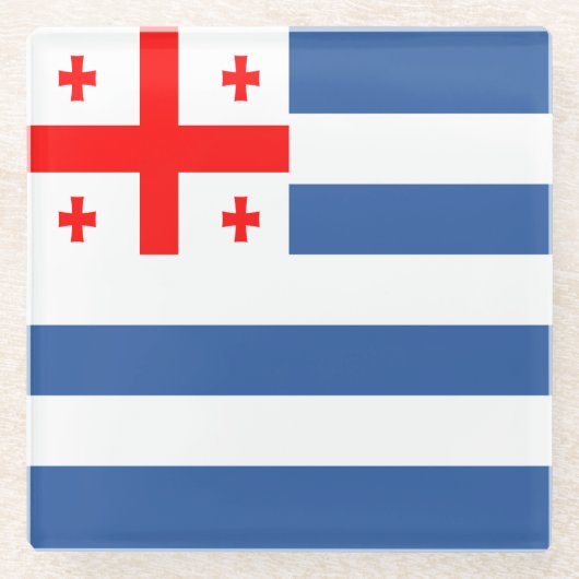 Dessous-de-verre En Verre Drapeau Adjara Patriotique (Devant)