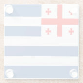 Dessous-de-verre En Verre Drapeau Adjara Patriotique (Dos)