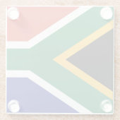 Dessous-de-verre En Verre Drapeau Afrique du Sud (Dos)