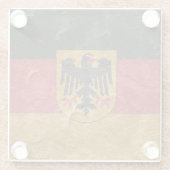 Dessous-de-verre En Verre Drapeau allemand (Dos)