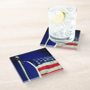Dessous-de-verre En Verre Drapeau Américain