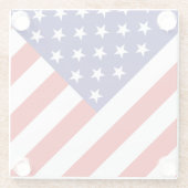 Dessous-de-verre En Verre Drapeau américain (Dos)