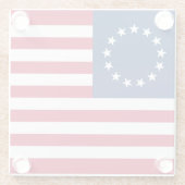 Dessous-de-verre En Verre Drapeau américain Betsy Ross (Dos)