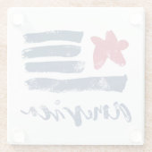 Dessous-de-verre En Verre Drapeau américain Paintstrokes (Dos)