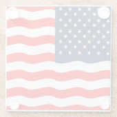 Dessous-de-verre En Verre Drapeau américain Patriotic Bevering Coasters (Dos)