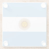Dessous-de-verre En Verre Drapeau Argentine (Dos)