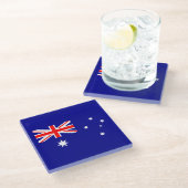 Dessous-de-verre En Verre Drapeau australien patriotique (Incliné)