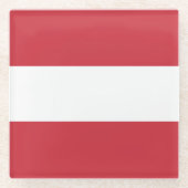 Dessous-de-verre En Verre Drapeau autrichien (Devant)