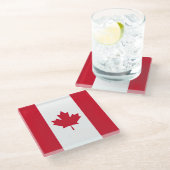 Dessous-de-verre En Verre Drapeau Canada (Incliné)