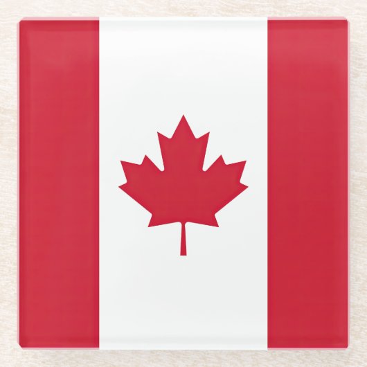 Dessous-de-verre En Verre Drapeau Canada (Devant)