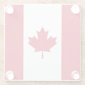 Dessous-de-verre En Verre Drapeau Canada (Dos)
