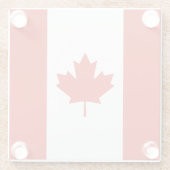 Dessous-de-verre En Verre Drapeau canadien patriotique (Dos)