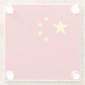 Dessous-de-verre En Verre Drapeau chinois (Dos)