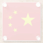 Dessous-de-verre En Verre Drapeau chinois (Dos)