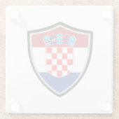 Dessous-de-verre En Verre Drapeau croate (Dos)