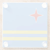 Dessous-de-verre En Verre Drapeau d'Aruba (Dos)