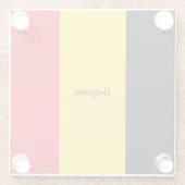 Dessous-de-verre En Verre Drapeau de Belgique (Dos)