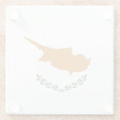 Dessous-de-verre En Verre Drapeau de Chypre (Dos)
