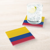 Dessous-de-verre En Verre Drapeau de Colombie (Incliné)