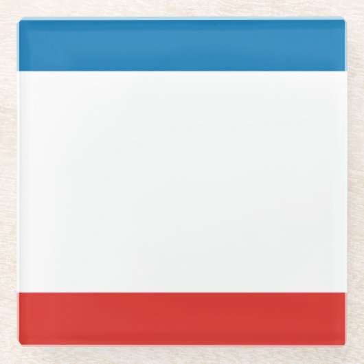 Dessous-de-verre En Verre Drapeau de Crimée (Devant)