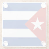 Dessous-de-verre En Verre Drapeau de Cuba (Dos)