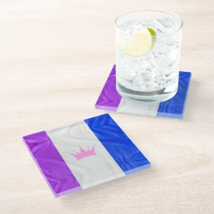 Dessous-de-verre En Verre Drapeau de fierté de la culture drag de SlipperyJo