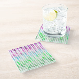 Dessous-de-verre En Verre Drapeau de fierté Toric abstrait boho éclectique G