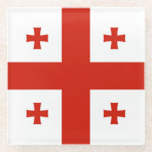 Dessous-de-verre En Verre Drapeau de Géorgie (Devant)