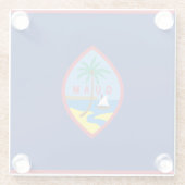 Dessous-de-verre En Verre Drapeau de Guam (Dos)