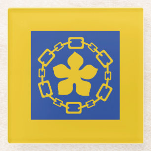 Dessous-de-verre En Verre Drapeau de Hamilton (Ontario) Dessous de verre de 